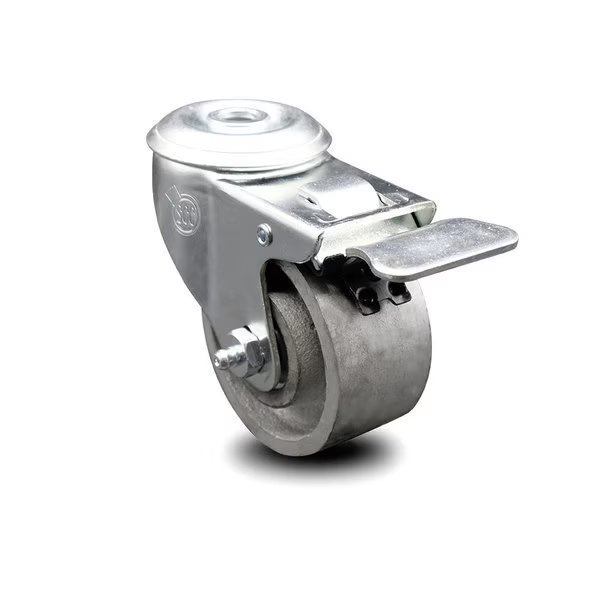 3 Inch Semi Steel Wheel Bolt Hole Caster with Total Lock Brake, Service Caster, Mfr#: SCC-BHTTL20S314-SSS